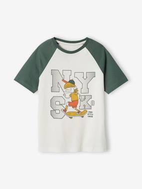 Boys-Tops-T-Shirt with Graphic Motif & Raglan Sleeves for Boys