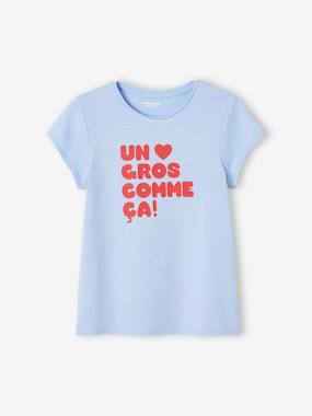 Fille-T-shirt, sous-pull-Tee-shirt à message Basics fille