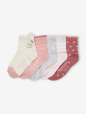 Baby-Socks & Tights-Pack of 5 Pairs of Fancy Socks for Baby Girls