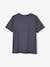 Tee-shirt animal ludique garçon bleu nuit+gris chiné - vertbaudet enfant 