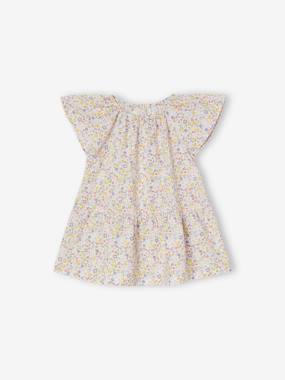 Floral Dress with Butterfly Sleeves for Babies  - vertbaudet enfant
