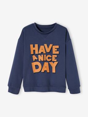 Boys-Cardigans, Jumpers & Sweatshirts-Sweatshirts & Hoodies-Sweatshirt with "Have a nice day" Message, for Boys
