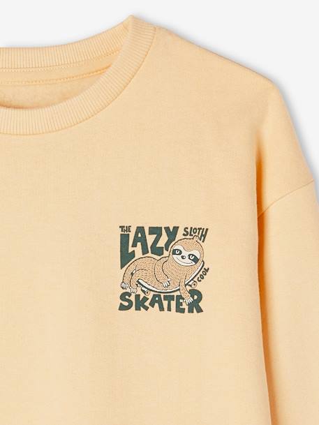 Sweatshirt with Large Motif on the Back, for Boys pale yellow+rosy apricot - vertbaudet enfant 