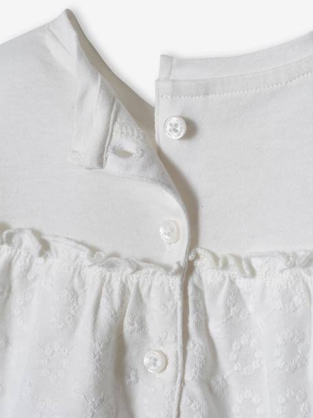 Embroidered Long Sleeve Top for Babies white - vertbaudet enfant 