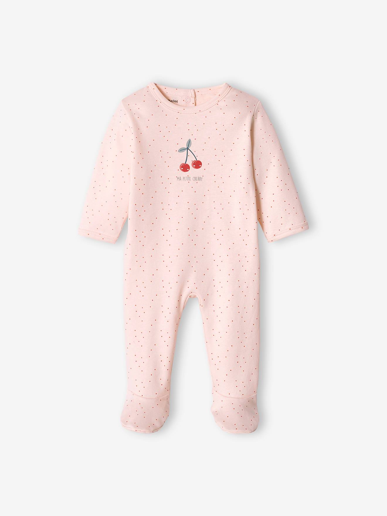 pyjama bebe fille deux pieces bi-matieres a motif licorne rose