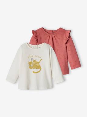 -Lot de 2 T-shirts basics bébé manches longues