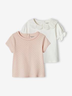 Bébé-T-shirt, sous-pull-T-shirt-Lot de 2 T-shirts bébé manches courtes