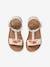Leather Sandals for Girls, Designed for Autonomy white - vertbaudet enfant 