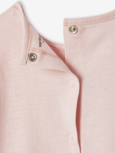 Long Sleeve Top for Babies ecru+pale pink - vertbaudet enfant 