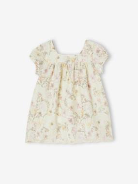 Short Sleeve Floral Dress for Babies  - vertbaudet enfant