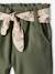 Pantalon paperbag bébé avec ceinture cappuccino+lichen+vieux rose - vertbaudet enfant 