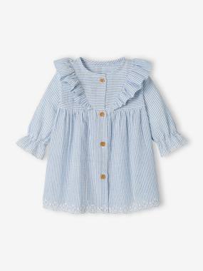 Dress in Seersucker Fabric, for Babies  - vertbaudet enfant