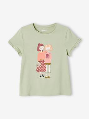 -Tee-shirt "Egérie" fille manches courtes volantées