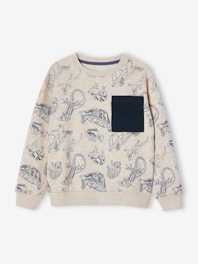 Boys-Cardigans, Jumpers & Sweatshirts-Sweatshirts & Hoodies-Animals Sweatshirt with Fancy Pocket, for Boys