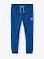 Athletic Joggers in Fleece for Boys BLUE MEDIUM SOLID WITH DESIGN+chocolate+red+royal blue - vertbaudet enfant 