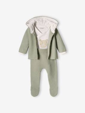 Ensemble naissance 3 pièces en point mousse  - vertbaudet enfant