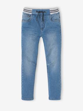 VERTBAUDET Jean Indestructible Relax Garçon – Ultra Résistant Et Facile à Enfiler, Denim Brut 6 Ans