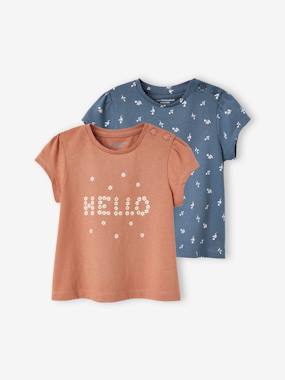 Bébé-T-shirt, sous-pull-Lot de 2 T-shirts bébé manches courtes