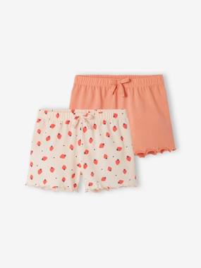 Fille-Pyjama, surpyjama-Lot de 2 shorts de pyjama fille