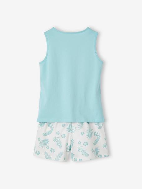 Lot de 2 pyjashorts 'Tropical' fille vert d'eau - vertbaudet enfant 
