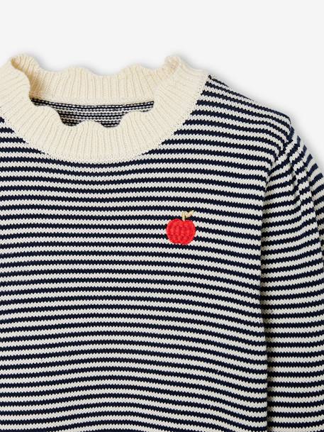Striped Top for Girls striped navy blue - vertbaudet enfant 
