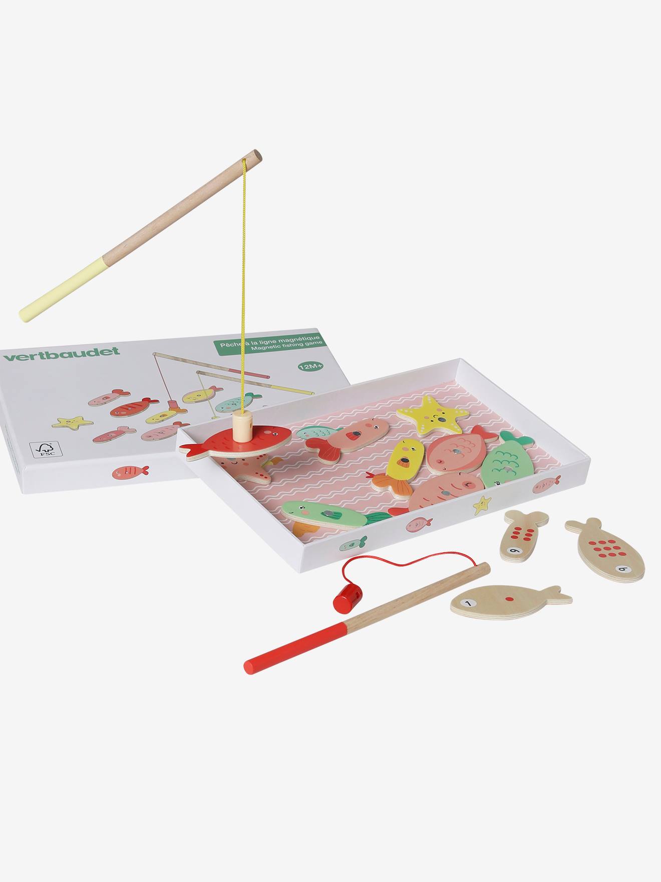 Magnetic Fishing Game - Wood FSC® Certified - rose, Toys