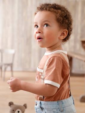 T-shirt bébé en coton flammé manches courtes  - vertbaudet enfant