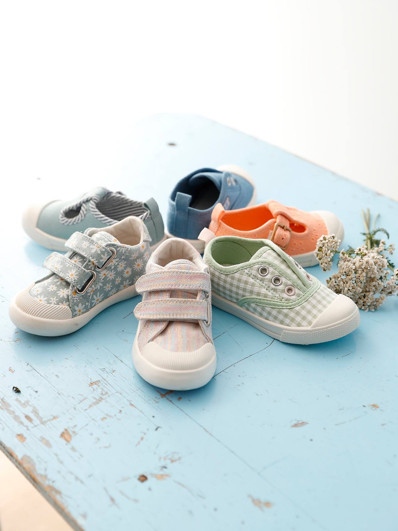 Sneakers Tennis Toile Enfant Baskets En Toile Bébé Bleu Jean