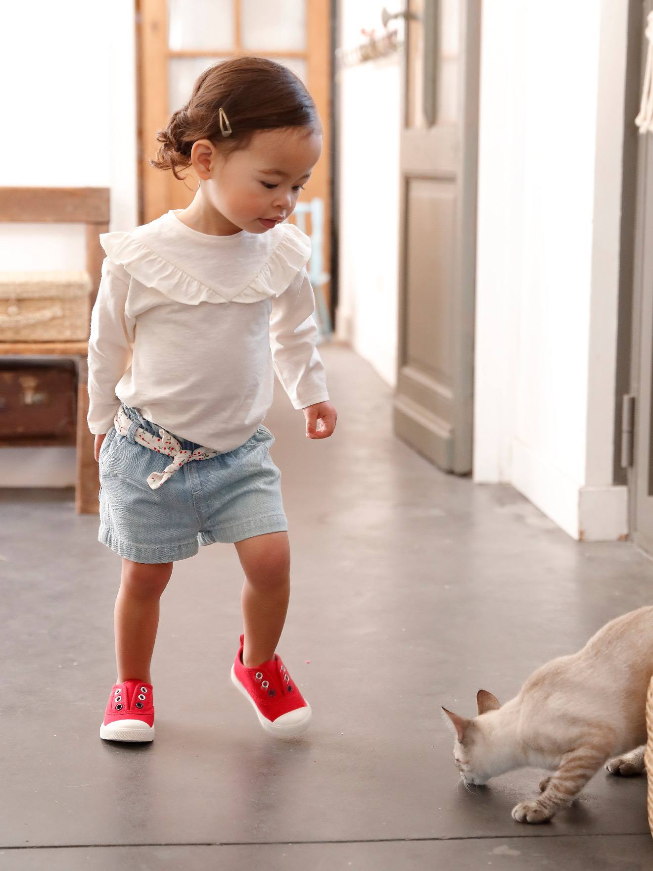 Ensemble été Bébé Fille - Haut Citron, Short Et Chapeau Denim - Tailles 0-3 Et 6-9 Mois, Neuf Avec étiquettes