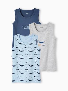 Boys-Pack of 3 "Whales" Tank Tops for Boys