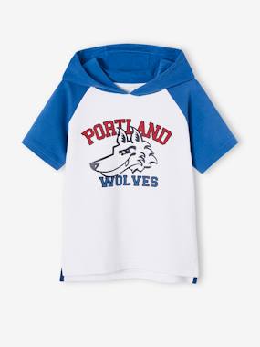 Boys-Cardigans, Jumpers & Sweatshirts-Sweatshirts & Hoodies-Team Portland Sports Hoodie with Short Sleeves for Boys