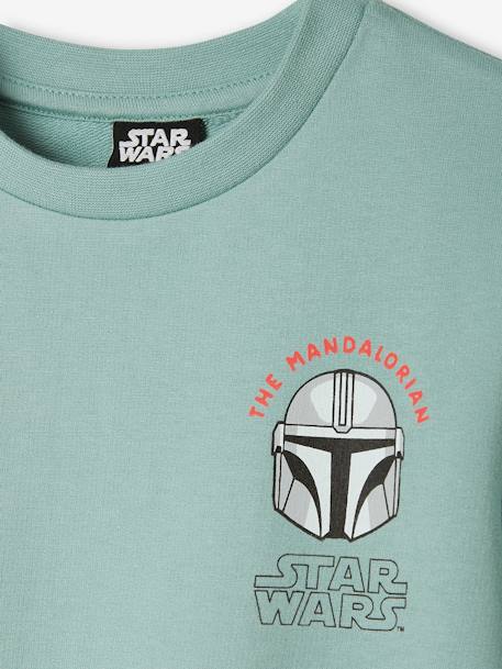 Sweatshirt for Boys, Star Wars® The Mandalorian aqua green - vertbaudet enfant 