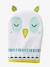 Pack of 3 Bath Gloves, Animals WHITE LIGHT SOLID WITH DESIGN - vertbaudet enfant 