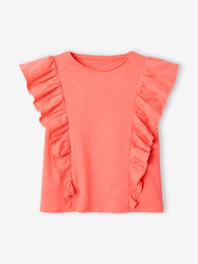 Fille-T-shirt, sous-pull-T-shirt à volants fille