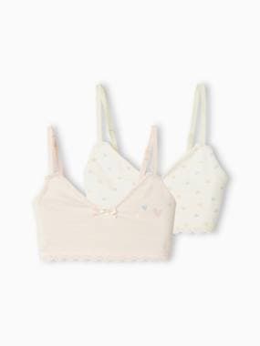 -Pack of 2 Hearts Bras, for Girls