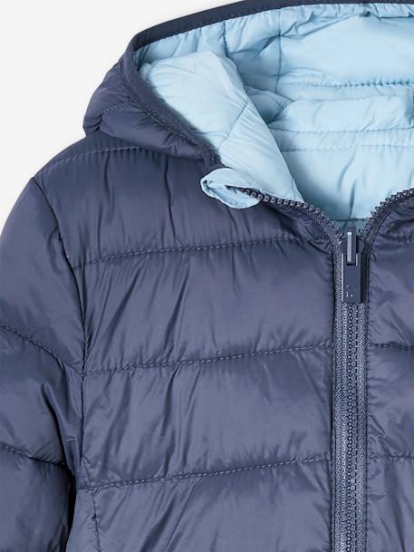 Reversible Two-Tone Jacket for Boys sage green+slate blue - vertbaudet enfant 