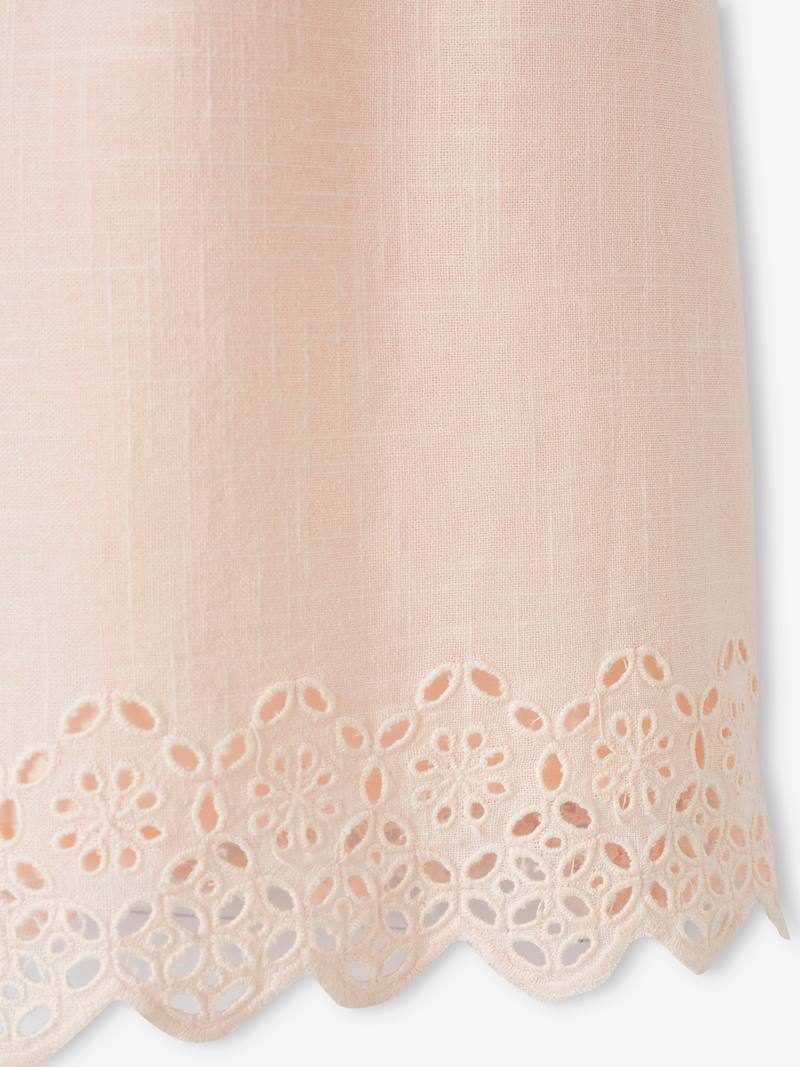 Girls Broderie Anglaise Striped Dress