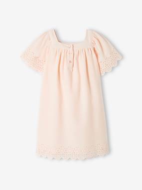 Robe animée de broderie anglaise fille manches papillon  - vertbaudet enfant