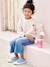 Sailor-type Sweatshirt with Ruffles on the Sleeves, for Girls striped green+striped pink - vertbaudet enfant 