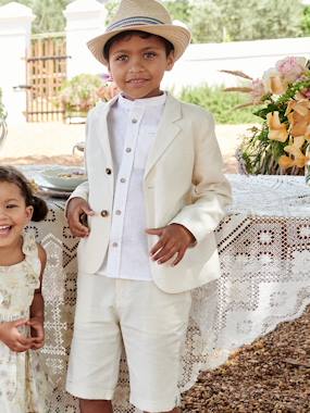 -Occasion Wear Cotton/Linen Jacket for Boys