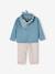 Ensemble 3 pièces bébé  chemise + pantalon + bandana bleu ciel - vertbaudet enfant 