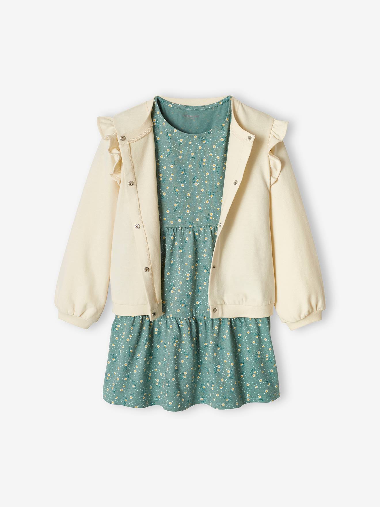 Dress & Jacket Combo for Girls - peach, Girls