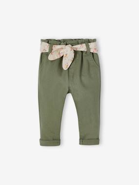 Baby-Trousers & Jeans-Paperbag Trousers with Belt, for Babies