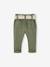 Pantalon paperbag bébé avec ceinture cappuccino+lichen+vieux rose - vertbaudet enfant 