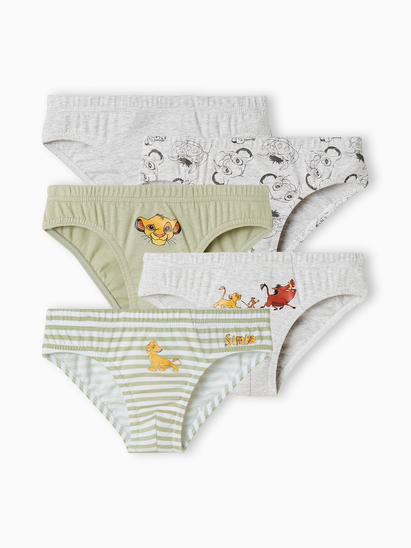 5 Pack Pure Cotton Lion king™ Briefs (18 Months - 12 Years)