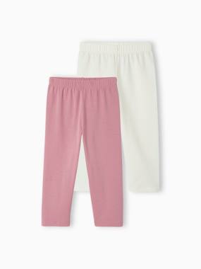 Lot de 2 leggings fille mi-mollets  - vertbaudet enfant