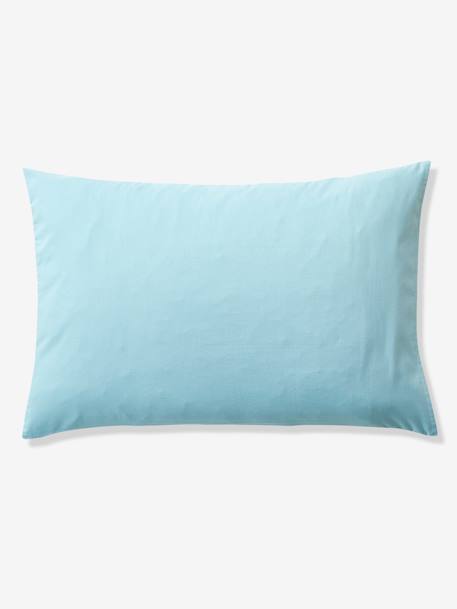 Two-Tone Duvet Cover + Pillowcase Set in Cotton Gauze for Children BLUE MEDIUM SOLID+emerald green+PINK MEDIUM SOLID - vertbaudet enfant 