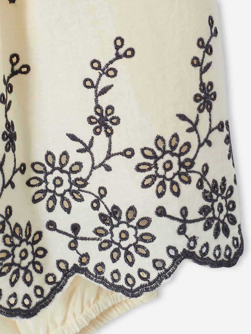 Embroidered Dress, Bloomers & Matching Headband Outfit for Babies