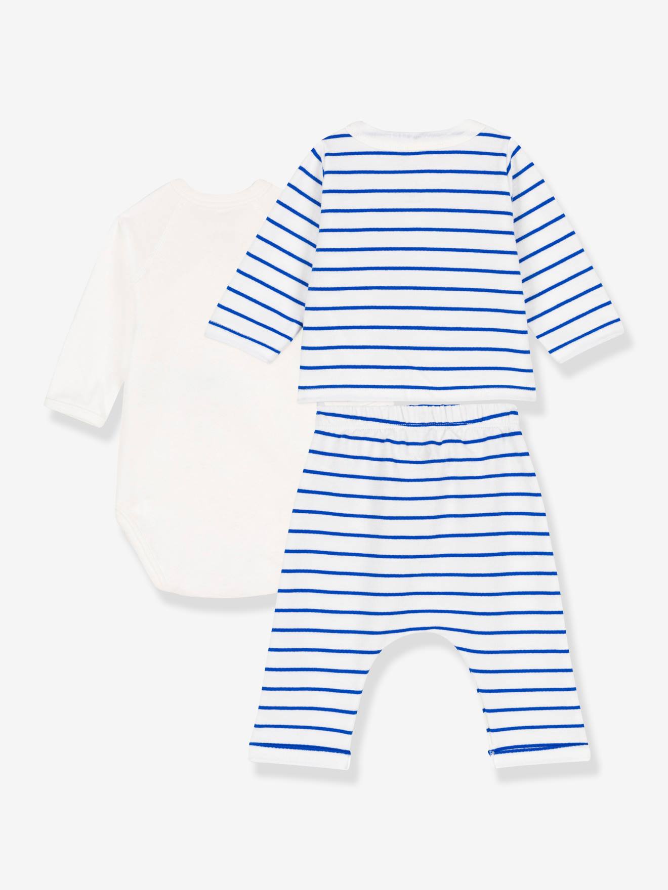 T-shirt anti-uv bleu/blanc rayé Petit Bateau