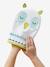 Pack of 3 Bath Gloves, Animals WHITE LIGHT SOLID WITH DESIGN - vertbaudet enfant 
